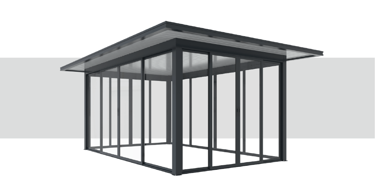Conteúdo Pérgola Alumínio Telhado Plano com Rebordo 6000 x 4000 mm