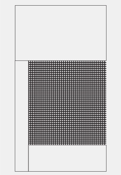 Desenho Técnico do Estore Vertical Zip