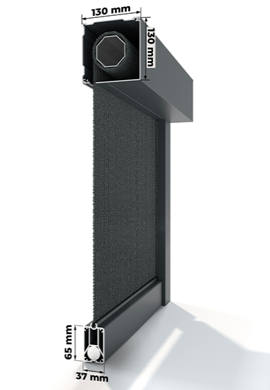 Medidas do Estore Vertical Zip