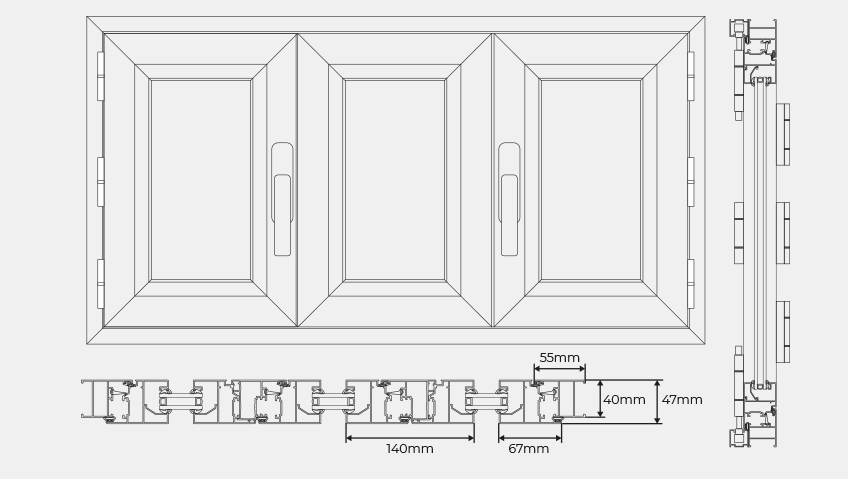 Medidas da Porta Sanfonada