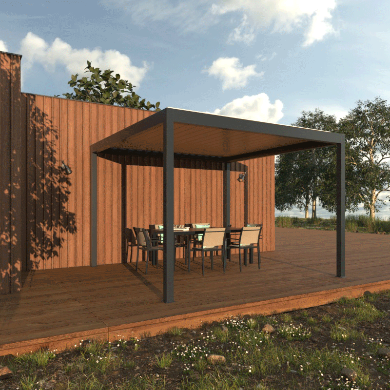 Fonctionnement des Lames Pergola Bioclimatique Easy Autoportée
