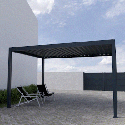 Ouverture Lames Pergola Bioclimatique Starter Autoportée