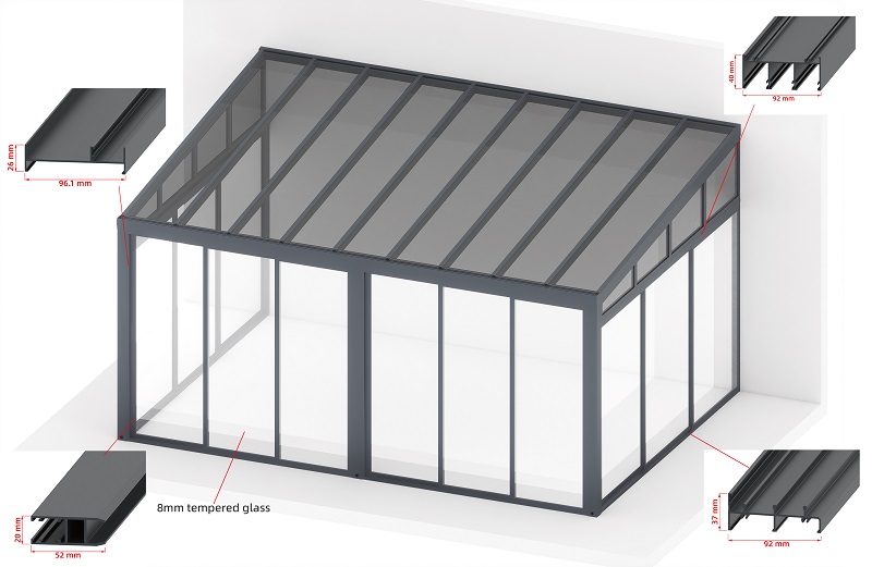 Fournitures Pergola Pergola Polycarbonate STARTER Standard