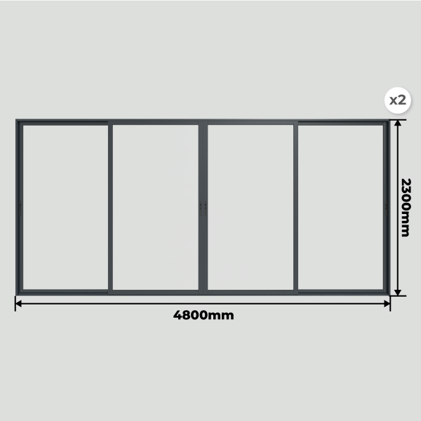 Profundidade Fecho de Pérgola Telhado Plano 5000 x 3000 mm