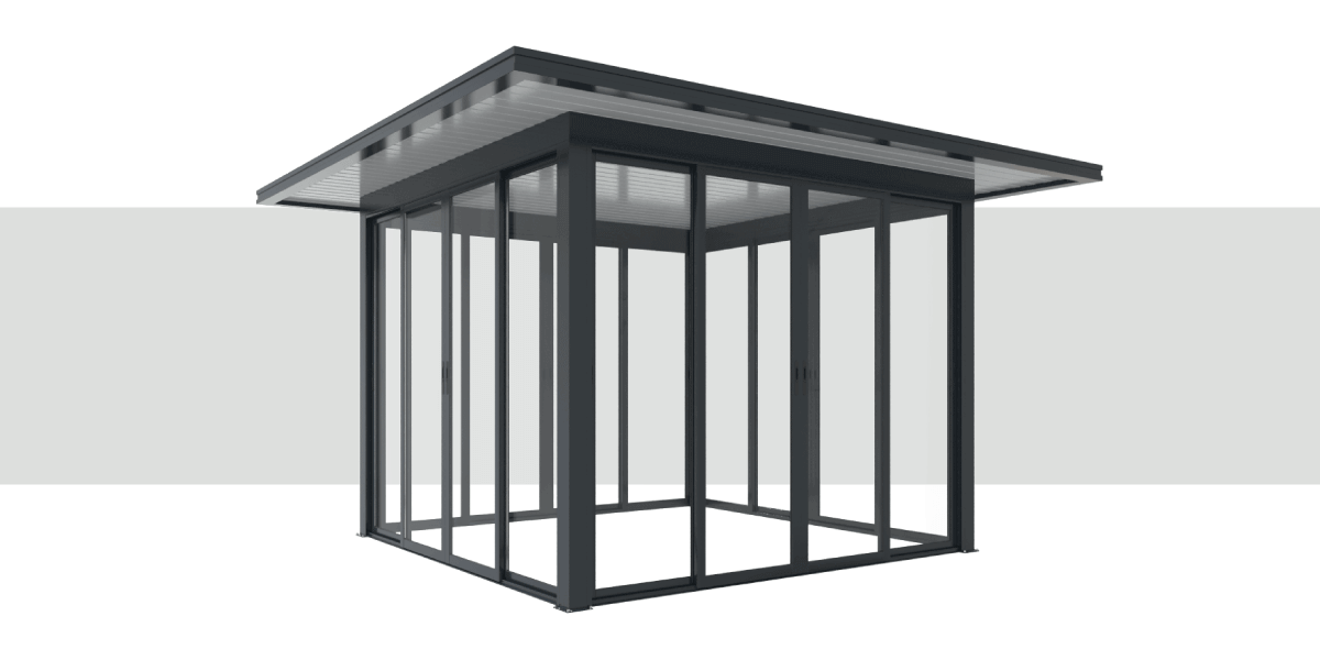 Conteúdo Fecho de Pérgola Telhado Plano com Rebordo 4000 x 4000 mm