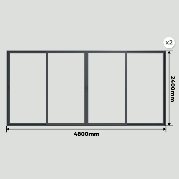 Profundidade Fecho de Pérgola Telhado Plano com Rebordo 6000 x 4000 mm