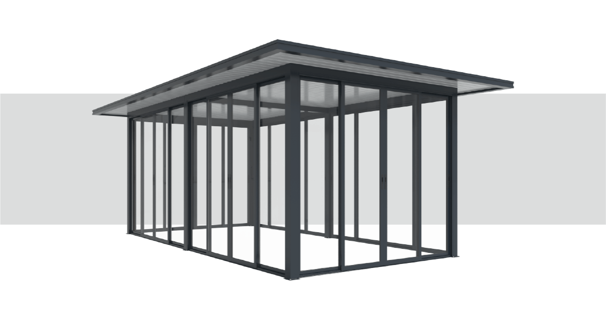 Conteúdo Fecho de Pérgola Telhado Plano com Rebordo 7000 x 4000 mm