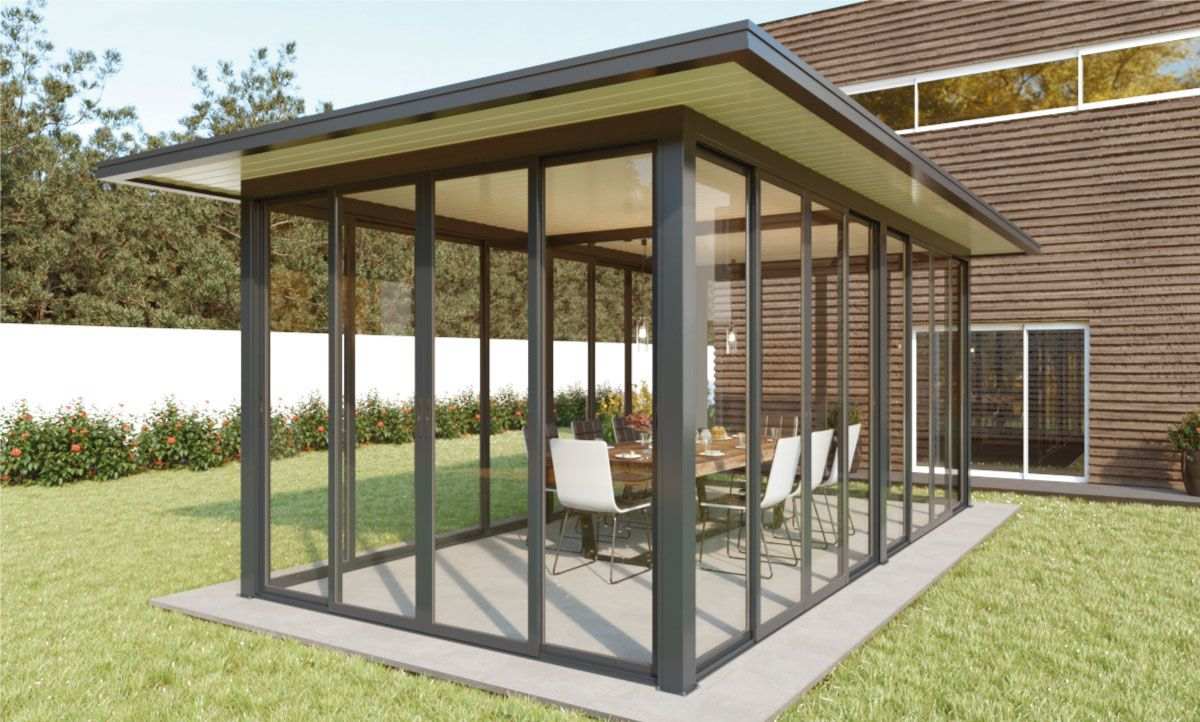 Fecho de Pérgola Telhado Plano com Rebordo 7000 x 4000 mm