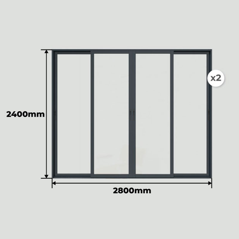Largura Pergolanda Telhado Plano com Rebordo 7000 x 4000 mm