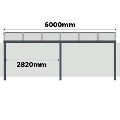 Distance Entre Poteaux Pergola Aluminium Classique Standard - Option 3
