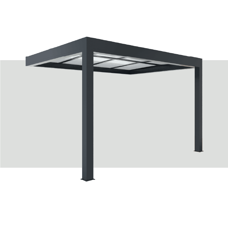 Dimensions Pergola Polycarbonate Aluminium Grandlux Adossée