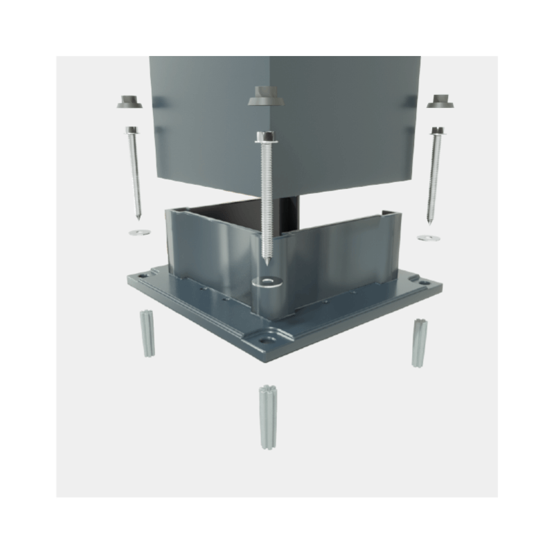 Éléments de Fixation Pergola Polycarbonate Aluminium Grandlux