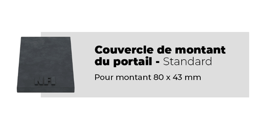 Couvercie de montant du portail