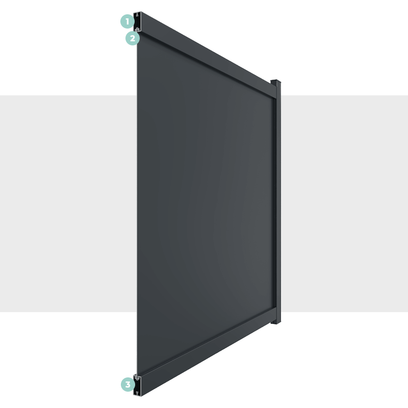 Vue de Coupe Portail Essen Battant Sur Mesure