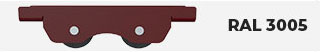 Couleur RAL 3005 Galet Portail Coulissant Sur Mesure