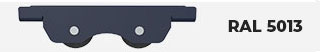 Couleur RAL 5013 Galet Portail Coulissant Sur Mesure