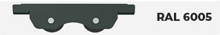 Couleur RAL 6005 Galet Portail Coulissant Sur Mesure