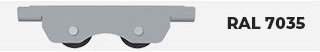 Couleur RAL 7035 Galet Portail Coulissant Sur Mesure