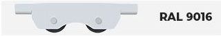 Couleur RAL 9016 Galet Portail Coulissant Sur Mesure