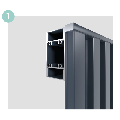 Traverse Supérieure Portail Label Coulissant Sur Mesure