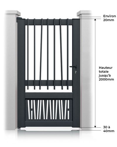 Portillon Kansas Sur Mesure hauteur