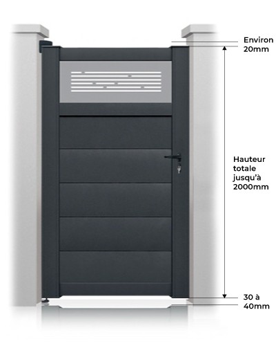 Portillon Santa Fe Sur Mesure hauteur
