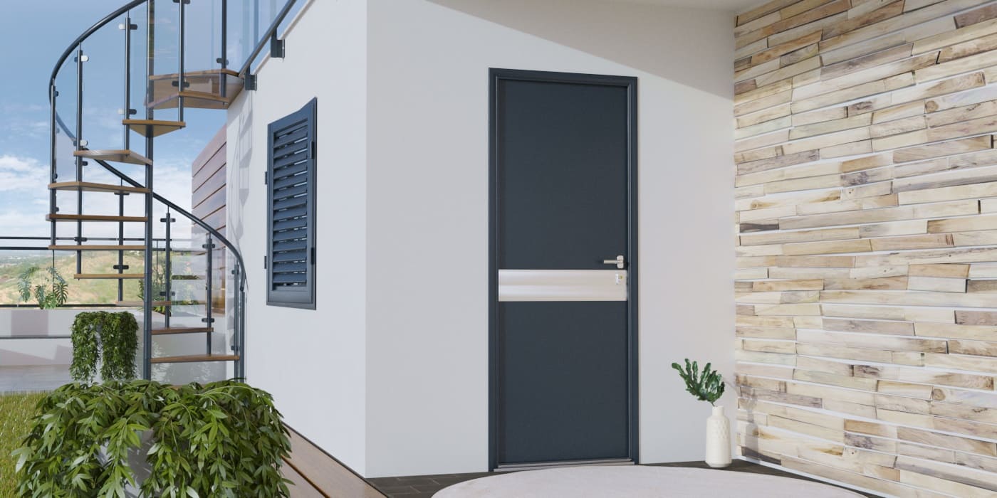 Porte d'Entrée en Aluminium Sur Mesure Açores Alunox - Image 1