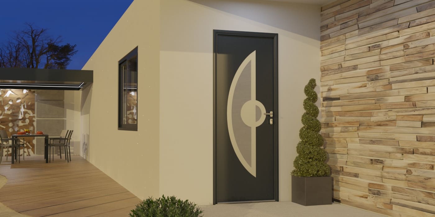 Porte d'Entrée en Aluminium Sur Mesure Asinara Alunox - Image 1