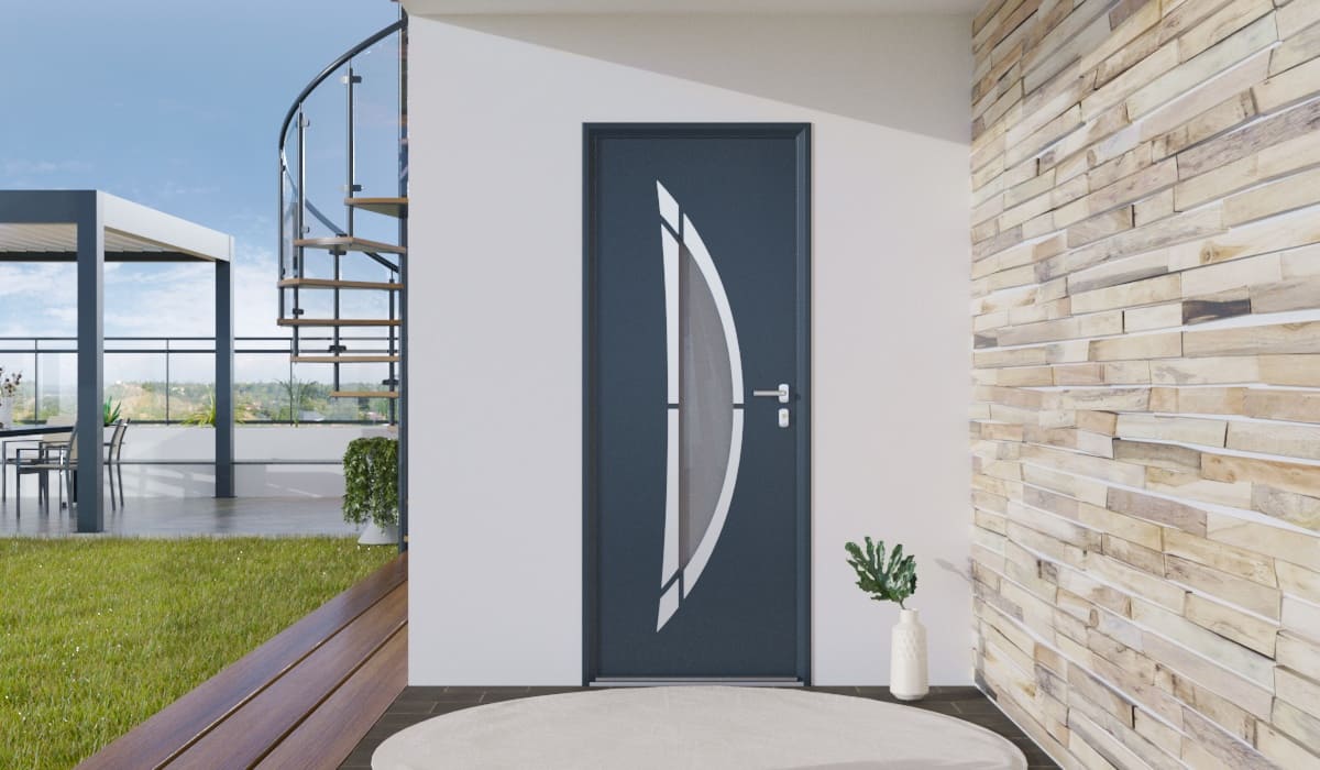 Porte d'Entrée en Aluminium Sur Mesure Caprera Alunox - Image 3