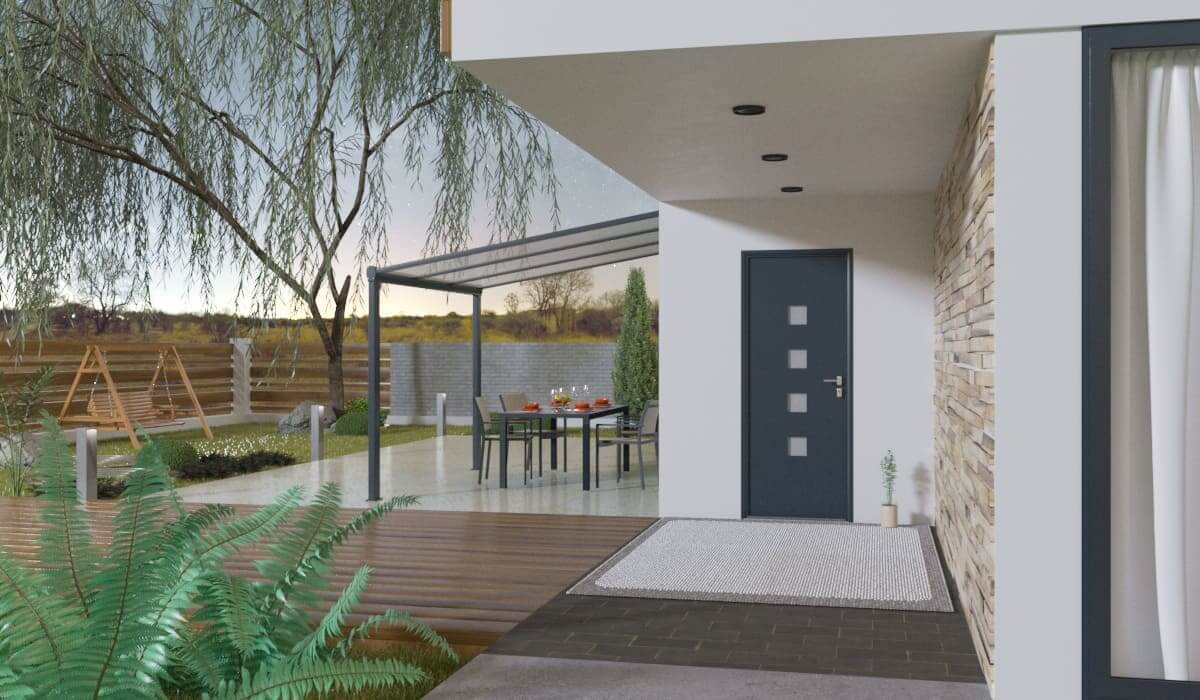 Porte d'Entrée en Aluminium Sur Mesure Capri - Image 3