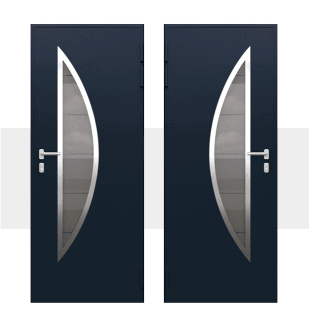 Décoration Porte d'Entrée en Aluminium Corfou Alunox