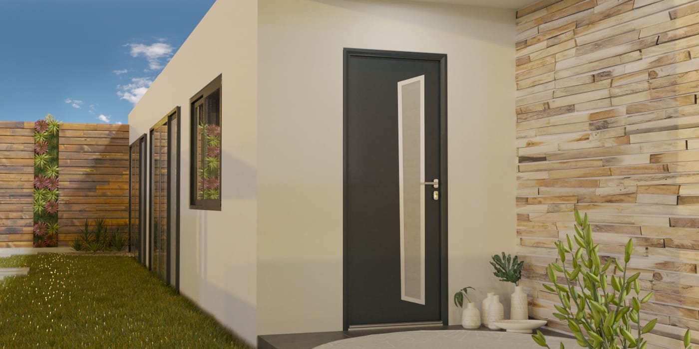 Porte d'Entrée en Aluminium Sur Mesure Dia Alunox - Image 1