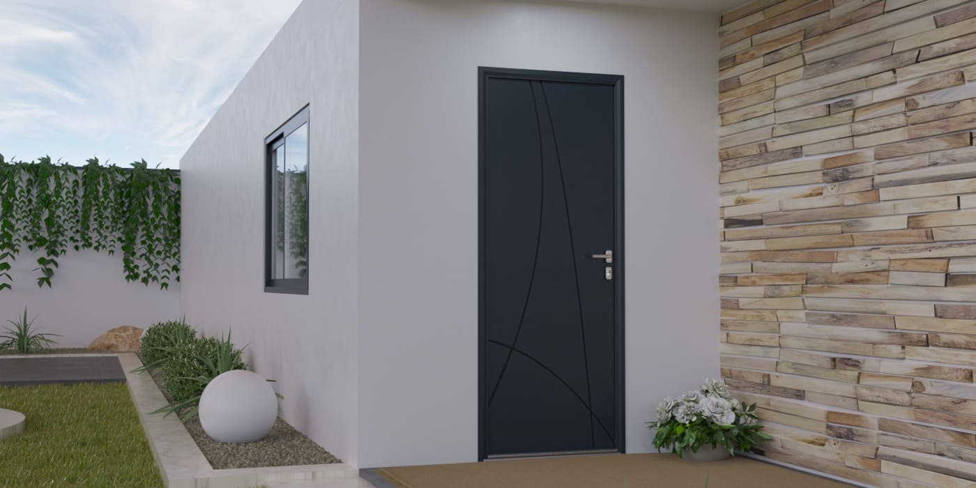 Porta de Entrada em Alumínio à Medida Ibiza - Imagem 1