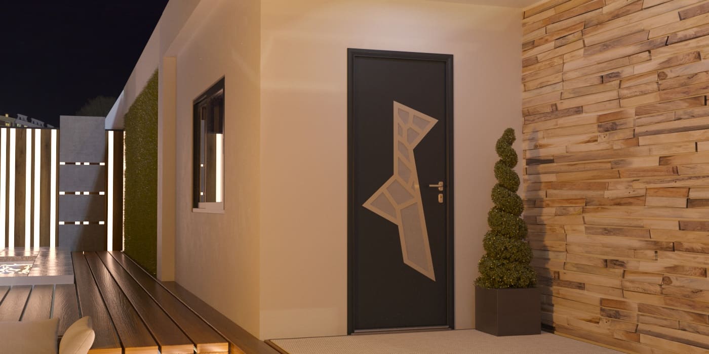 Porte d'Entrée en Aluminium Sur Mesure Kalamos Alunox- Image 1