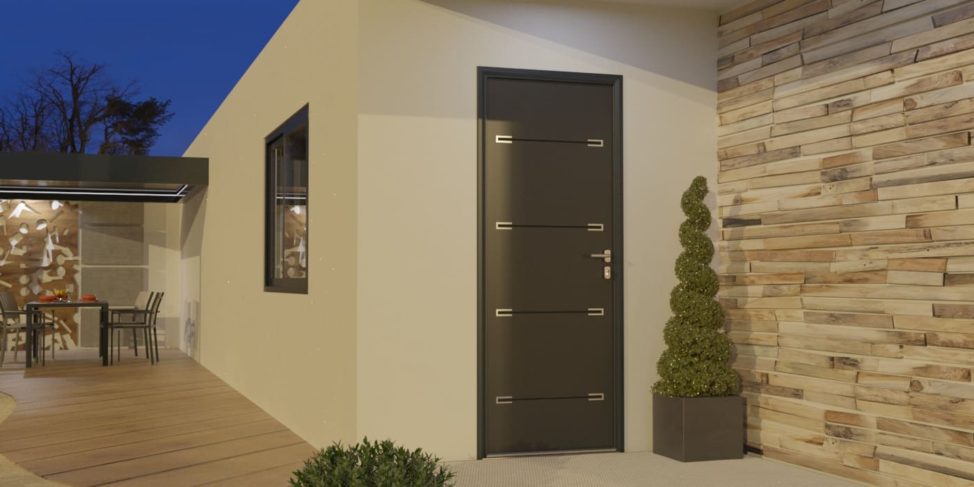 Porte d'Entrée en Aluminium Sur Mesure Kassos Alunox- Image 1