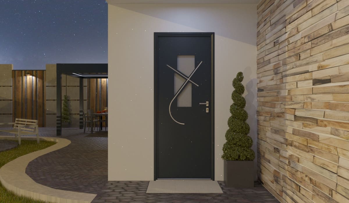 Porte d'Entrée en Aluminium Sur Mesure Lampedusa - Image 2