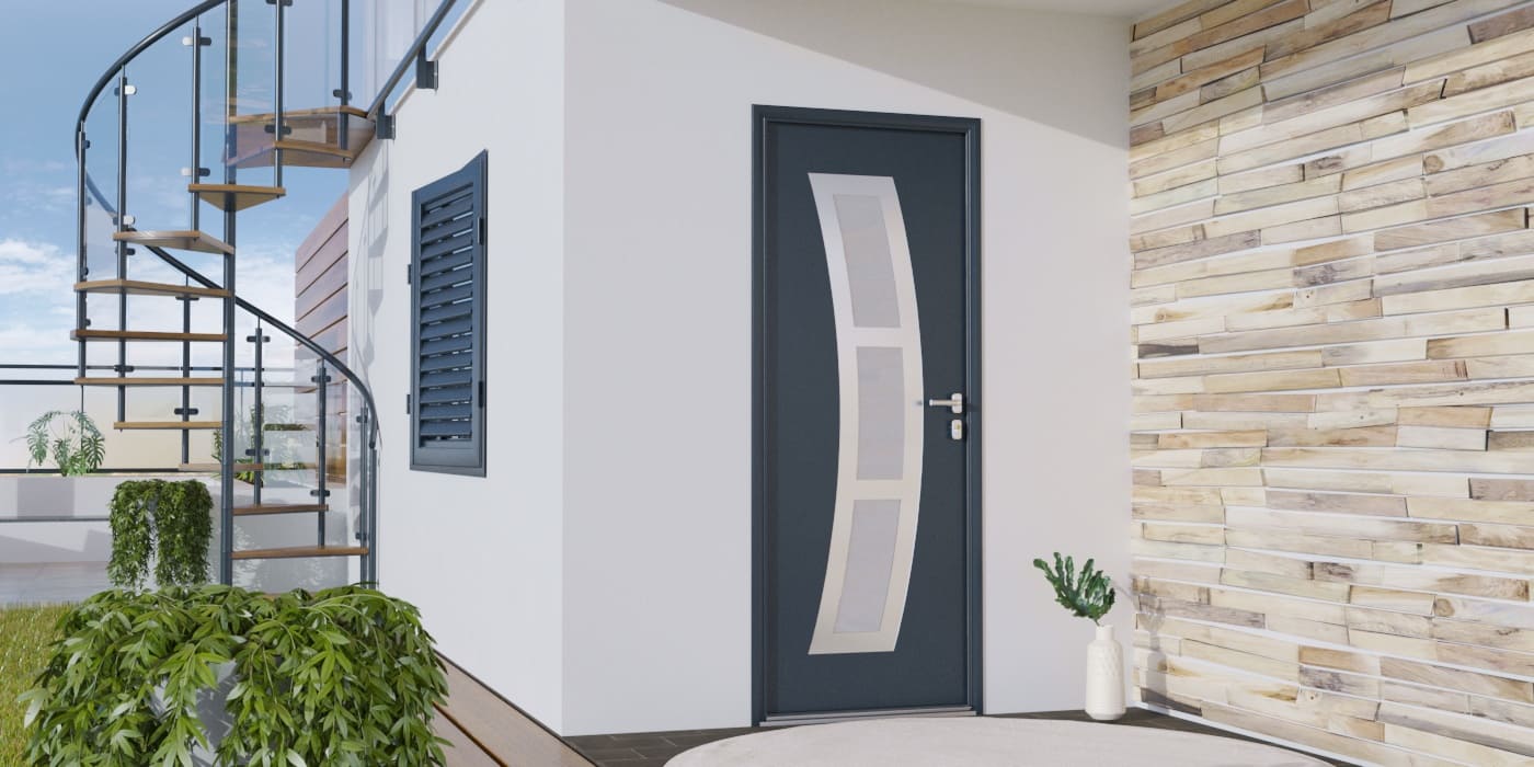 Porte d'Entrée en Aluminium Sur Mesure Lipari Alunox - Image 1