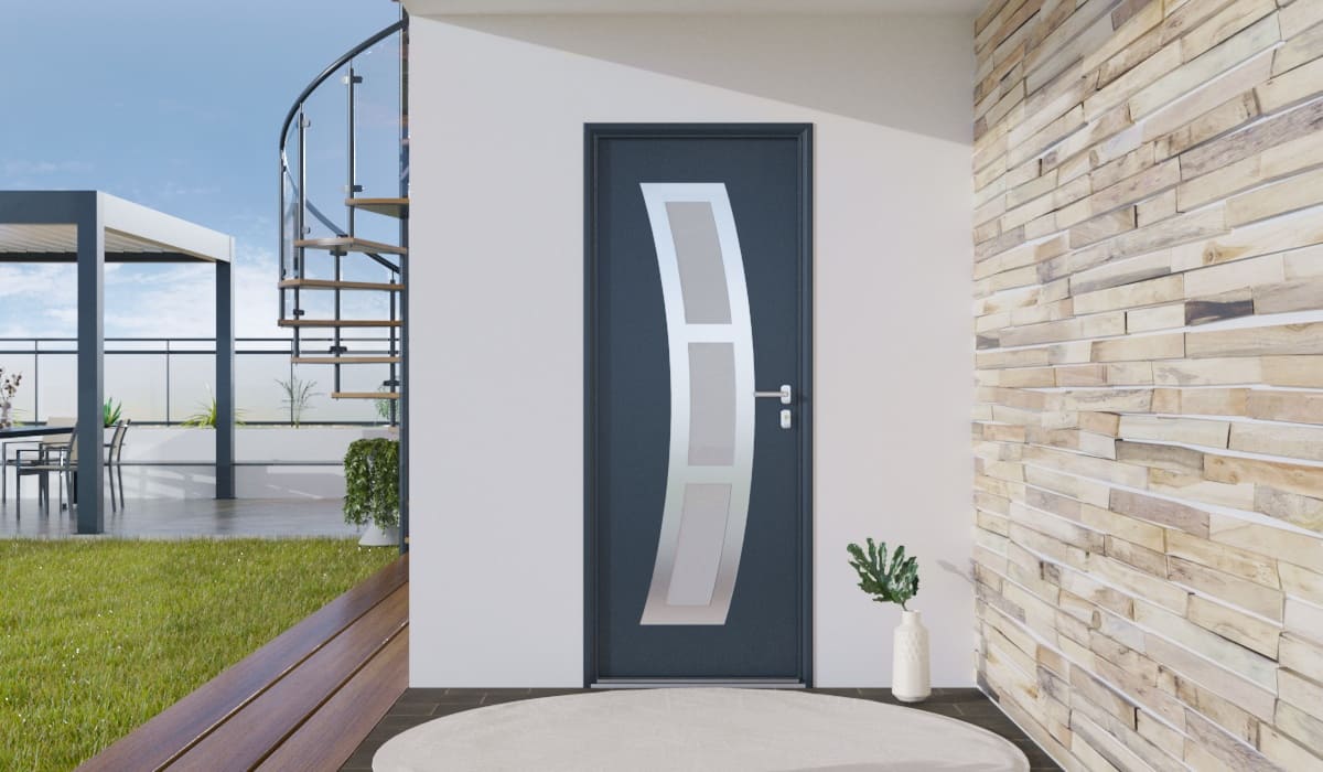Porte d'Entrée en Aluminium Sur Mesure Lipari Alunox - Image 2