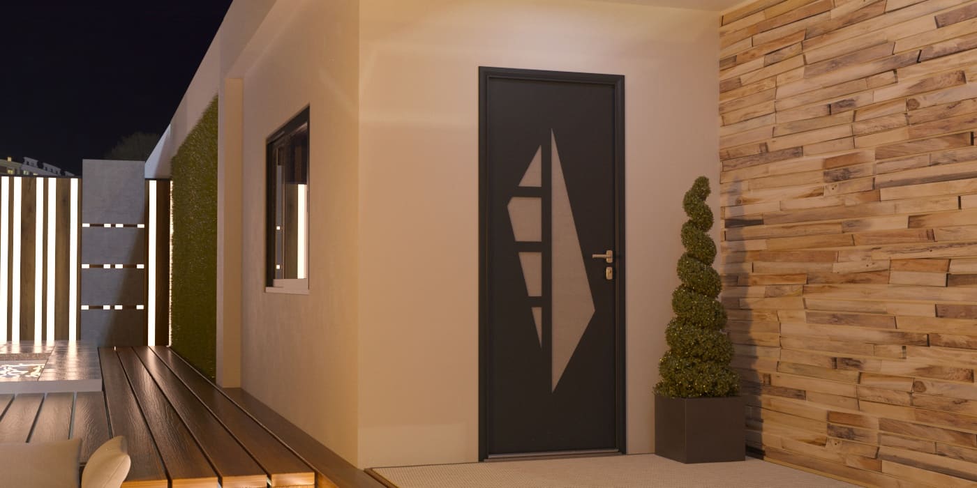 Porte d'Entrée en Aluminium Sur Mesure Lundy - Image 1