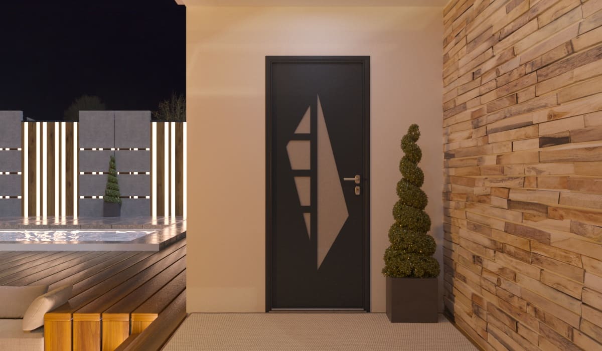 Porte d'Entrée en Aluminium Sur Mesure Lundy - Image 2