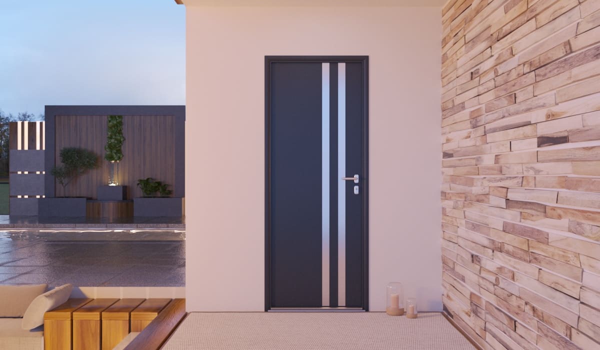 Porte d'Entrée en Aluminium Sur Mesure Madeira Alunox - Image 2
