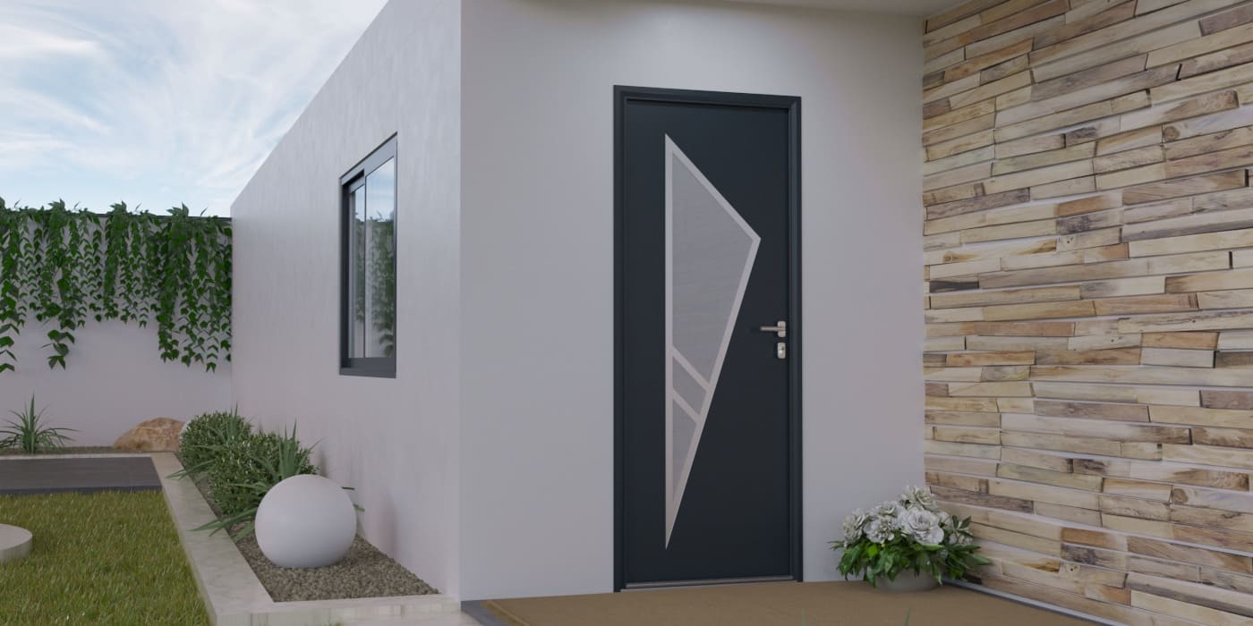 Porte d'Entrée en Aluminium Sur Mesure Malte Alunox - Image 1