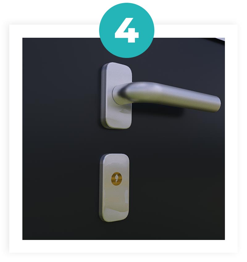 Poignée Porte Monobloc 50 mm