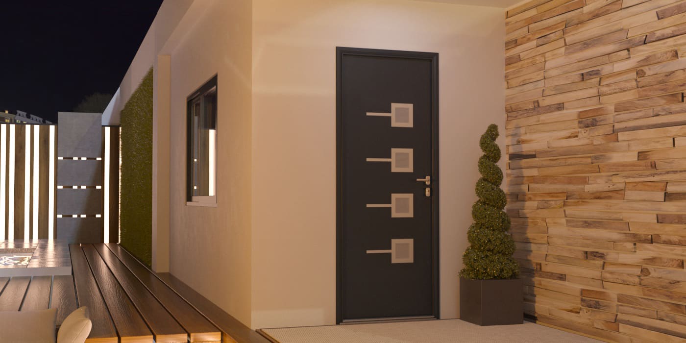 Porte d'Entrée en Aluminium Sur Mesure Paxos Alunox - Image 1