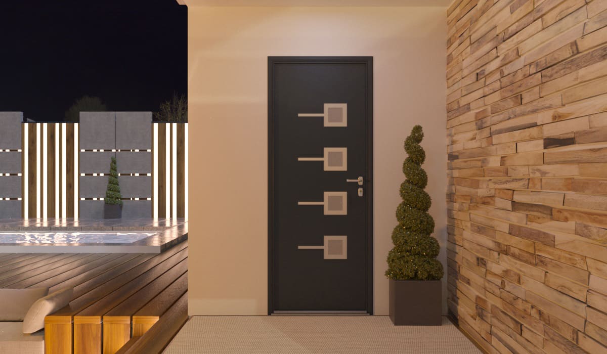 Porte d'Entrée en Aluminium Sur Mesure Paxos Alunox - Image 2