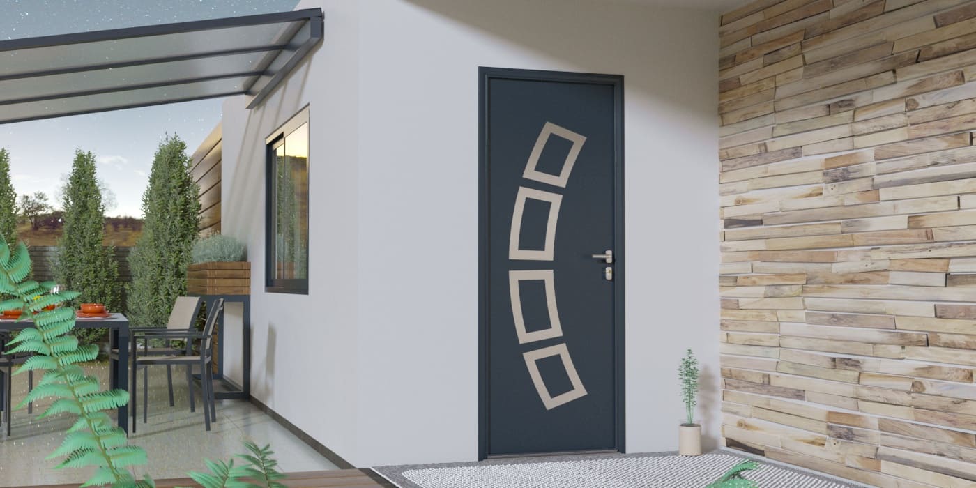 Porte d'Entrée en Aluminium Sur Mesure Pianosa Alunox - Image 1