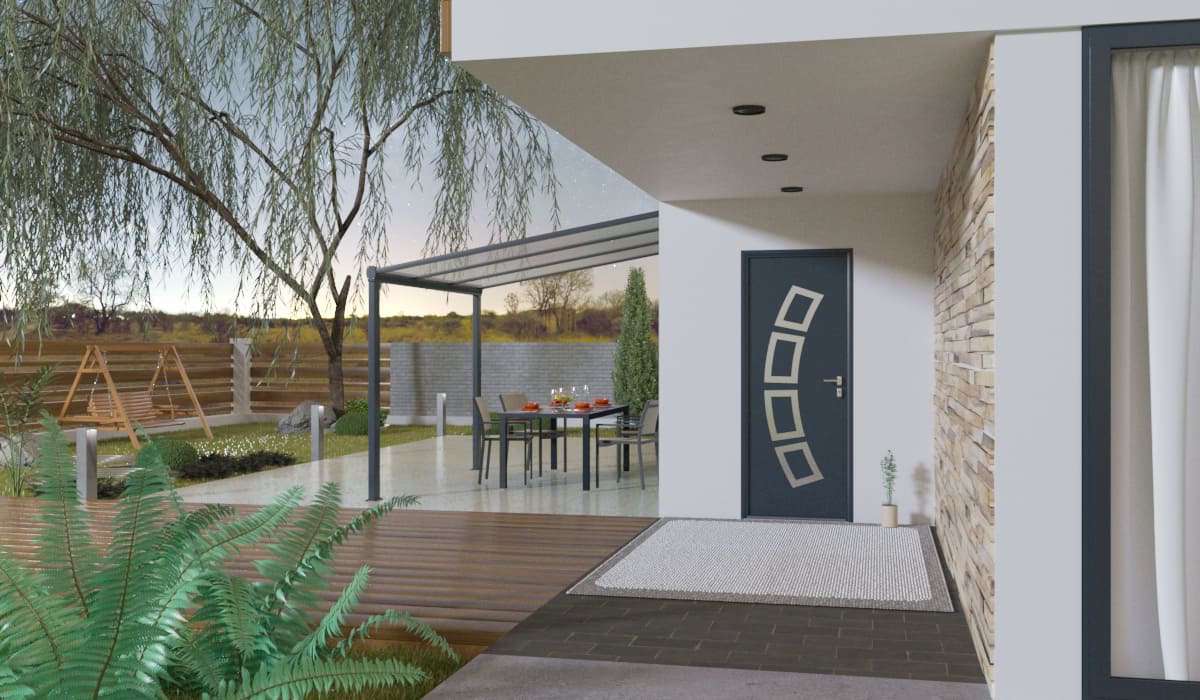 Porte d'Entrée en Aluminium Sur Mesure Pianosa Alunox - Image 3