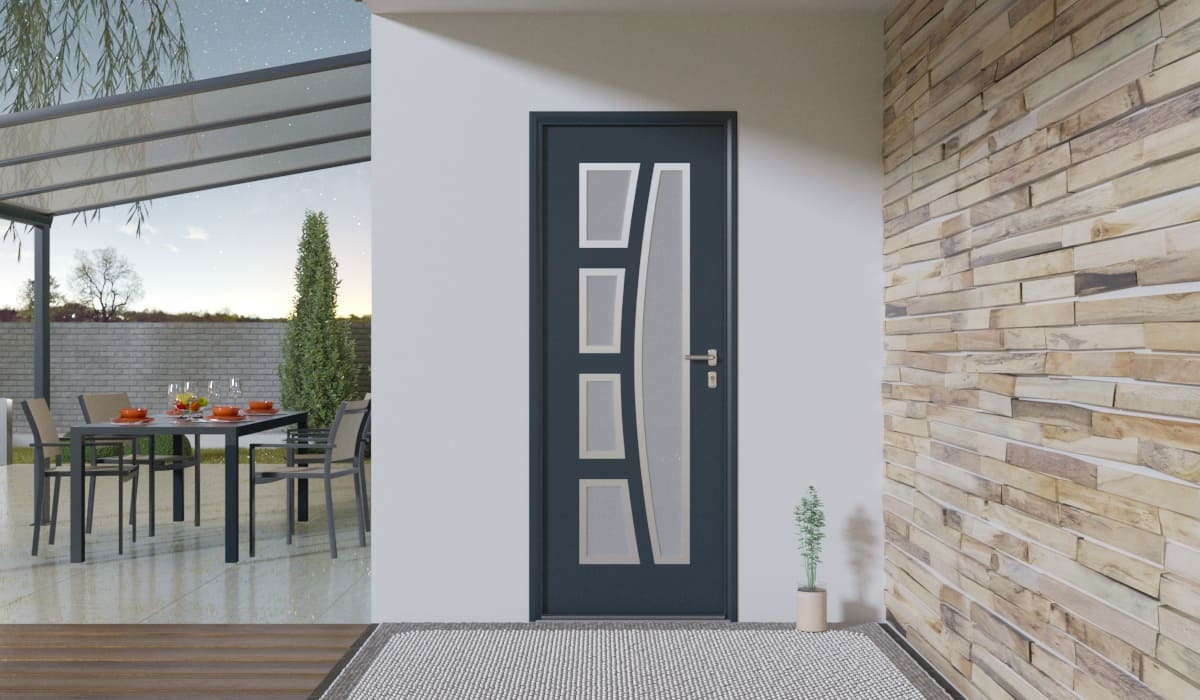 Porte d'Entrée en Aluminium Sur Mesure Rinia Alunox - Image 2