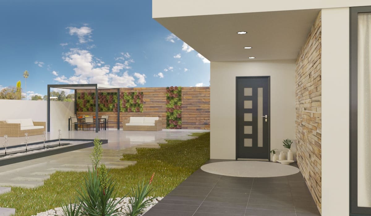 Porte d'Entrée en Aluminium Sur Mesure Santorini - Image 3