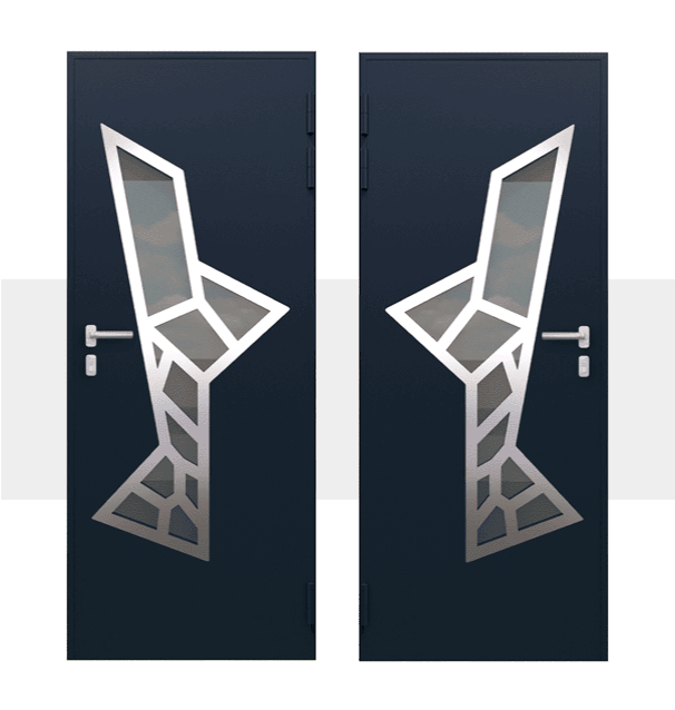 Décoration Porte d'Entrée en Aluminium Saria Alunox